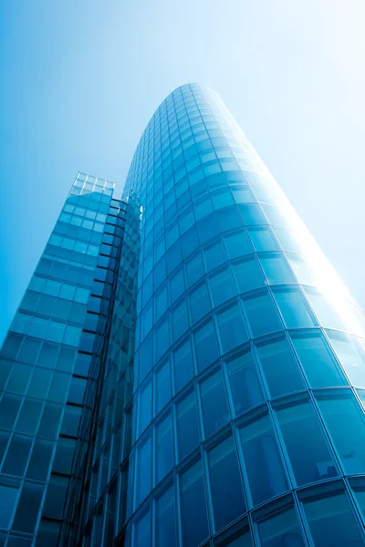 Abstract building. blue glass wall of skyscraper — Stock Photo, Image