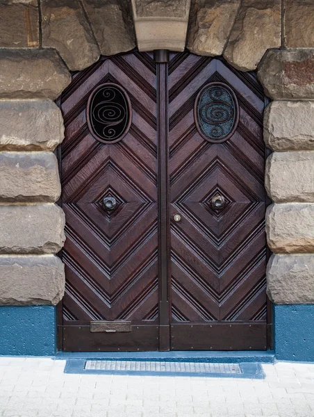 Porta di legno — Foto Stock