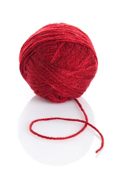 Ball of yarn on white background — Stock Photo, Image