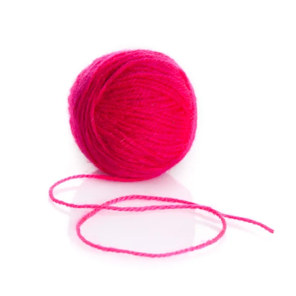 Ball of yarn on white background — Stock Photo, Image