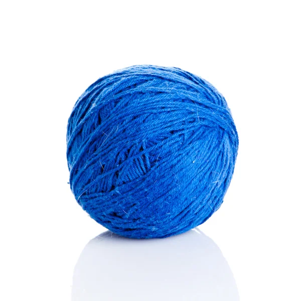 Wool yarn ball isolated on white — Stock Photo, Image