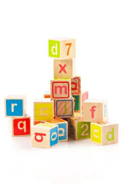 Wooden alphabet blocks. — Stock Photo, Image