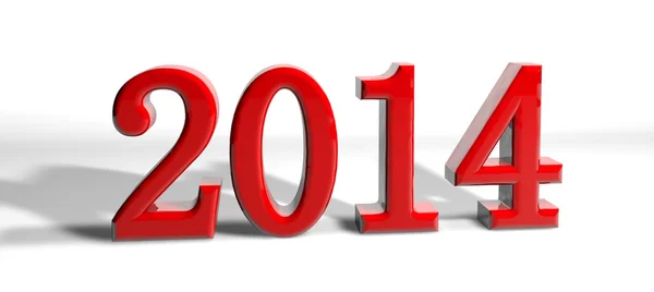 Ano novo número 2014 — Fotografia de Stock