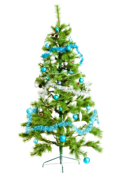 Albero di Natale isolato su bianco — Foto Stock