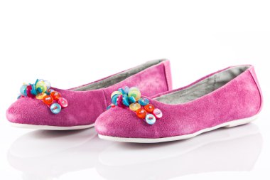 Beyaz bir arka plan üzerinde izole çocuk ayakkabı