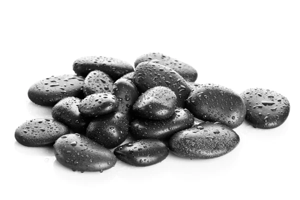 Piedras de masaje negro aislado — Foto de Stock