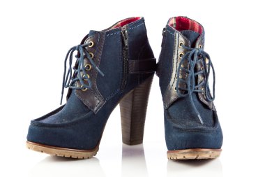 Beyaz bir arka plan üzerinde izole Kış Ayakkabı