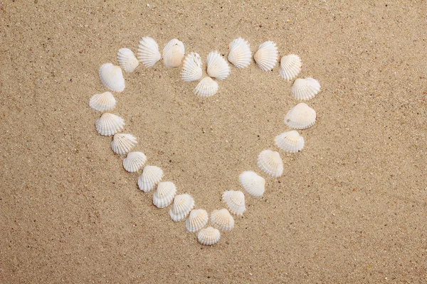 Corazón hecho con conchas — Foto de Stock