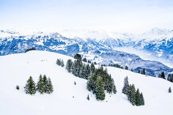 Paisagem de inverno. Alpes Alpinos paisagem de montanha — Fotografia de Stock