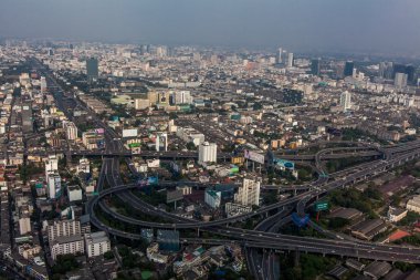 Bangkok manzarası, Tayland. Üstten Görünüm şehir, bangkok