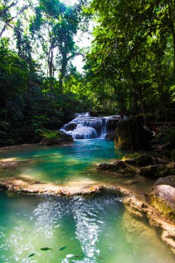 Erawan Şelalesi, Kanchanaburi, Tayland.