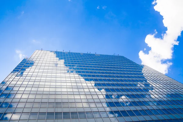 Blue glass wall of skyscraper — Stock Photo, Image