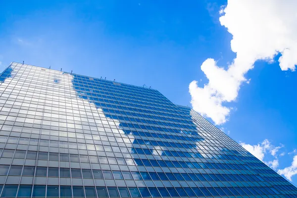 Blue glass wall of skyscraper — Stock Photo, Image