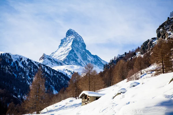 Matterhorn ve Švýcarsku — Stock fotografie