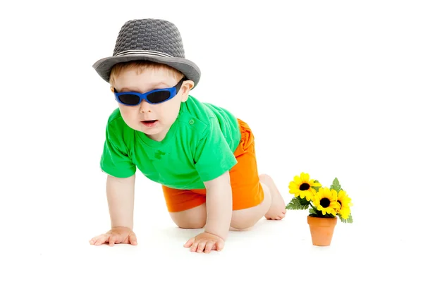 Menino isolado . — Fotografia de Stock