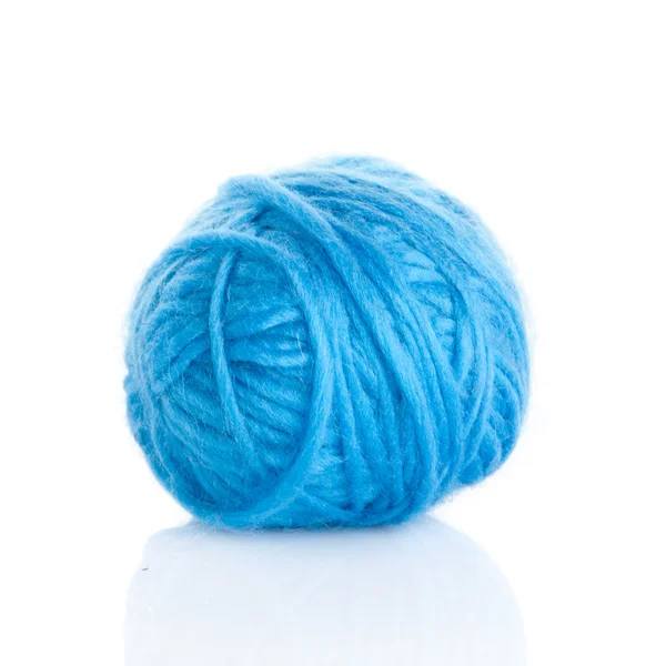 Ball of knitting yarn on a white background — Stock Photo, Image