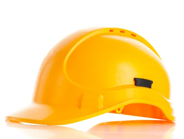 Gelber Schutzhelm auf weißem Hintergrund. Hard Hat isoliert auf w — Stockfoto