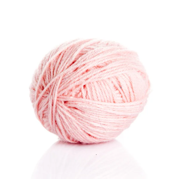 Ball of knitting yarn on a white background — Stock Photo, Image