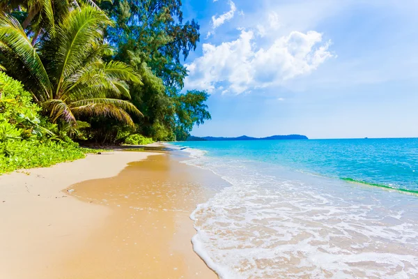 Hermosa playa y mar tropical — Foto de Stock