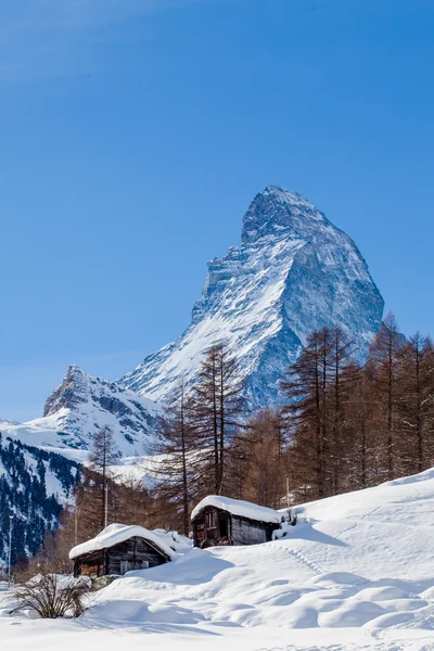 Στο matterhorn στην Ελβετία — Φωτογραφία Αρχείου