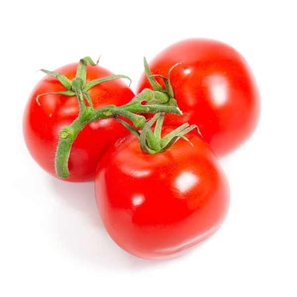 Fresh tomatoes isolated on white — Stock Photo, Image