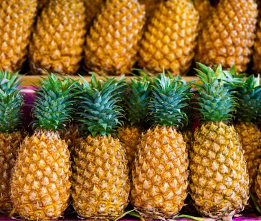 Fresh pineapple  for sale.  clipart