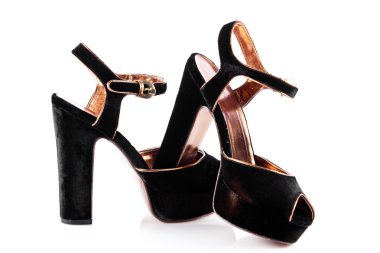 beyaz izole kadın ayakkabıları. güzel kadın ayakkabı 