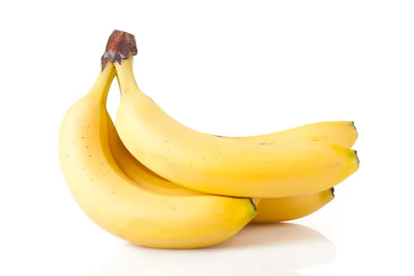 Bananas maduras em um branco — Fotografia de Stock