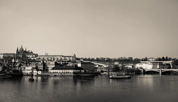 Antigua postal vintage de Praga - fondo — Foto de Stock