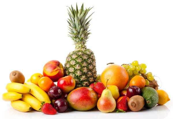 Exotic fruits isolated on white — Stock Photo, Image