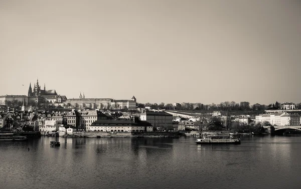 Vieille carte postale Prague vintage - fond — Photo