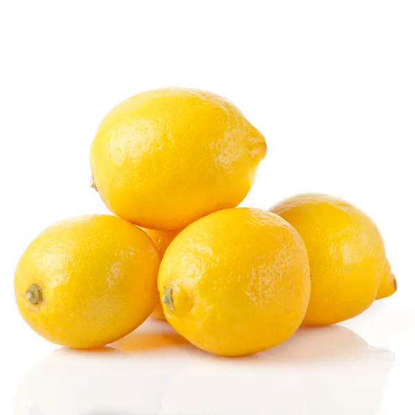 Ripe lemons on a white background — Stock Photo, Image