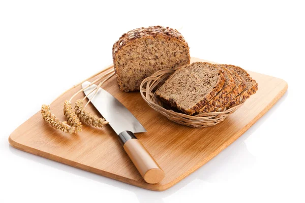 Brot und Messer — Stockfoto