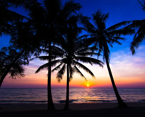 Tramonto sulla spiaggia — Foto Stock