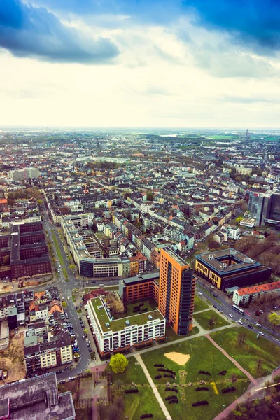 Blick vom Fernsehturm Rheinturm — Stockfoto