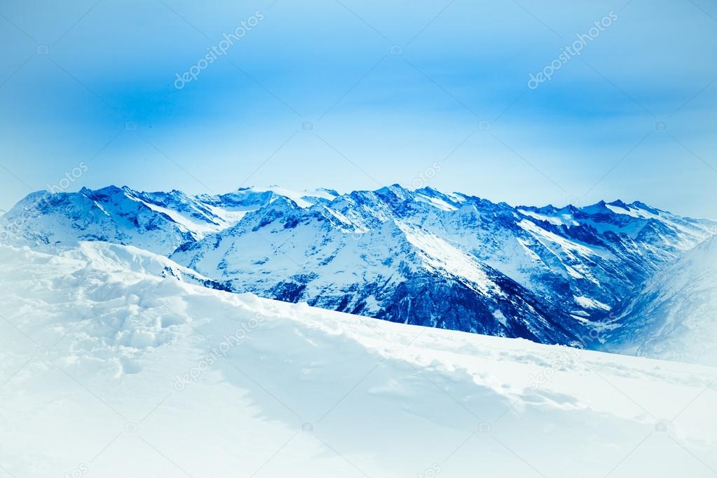 Winter landscape. winter mountains landscape. Beautiful winter 