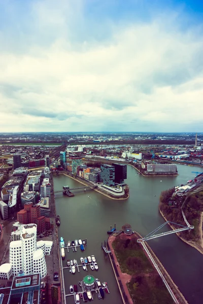 Flygfoto över Düsseldorf — Stockfoto