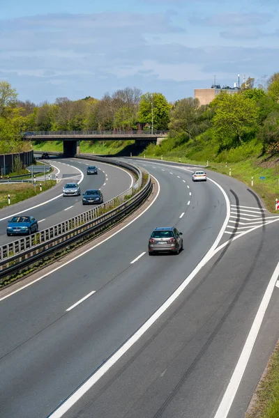 Viersen Almanya Nisan 2021 Almanya Otoban Trafiği — Stok fotoğraf