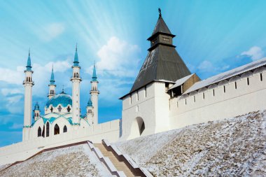 Kazan Kremlin Kul Şerif Camii'nde. Tataristan, Rusya Federasyonu