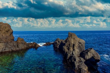 Tenerife sahil. Tenerife siyah beach
