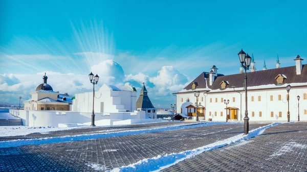 Τζαμί Kul Σαρίφ Στο Κρεμλίνο Του Καζάν Δημοκρατία Του Ταταρστάν — Φωτογραφία Αρχείου
