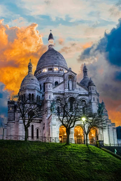 Sacre Coeur Katedry Wzgórzu Montmartre Paryż Francja — Zdjęcie stockowe