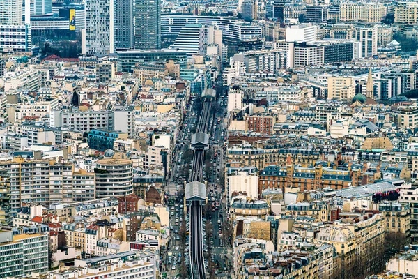 Letecký Panoramatický Výhled Centrum Paříže — Stock fotografie