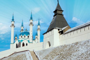 Kazan Kremlin Kul Şerif Camii'nde. Tataristan, Rusya Federasyonu