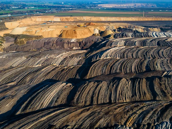 Equipamento Mineração Uma Mina Céu Aberto Carvão Marrom Perto Garzweiler — Fotografia de Stock