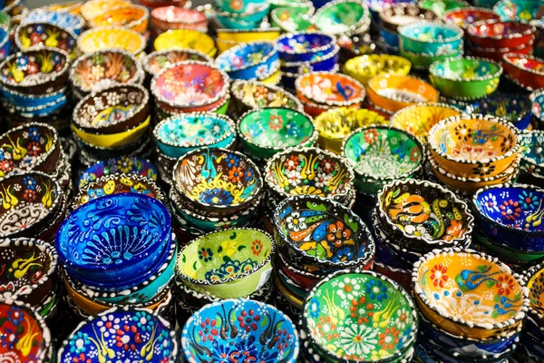 Cerâmica Turca Colorida Grande Bazar Istambul — Fotografia de Stock