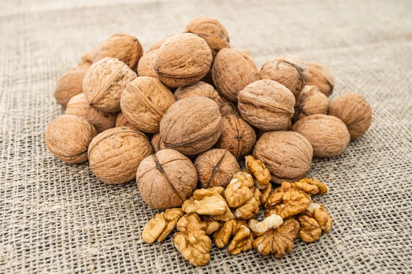 Close View Walnuts Tabletop — Stock Photo, Image