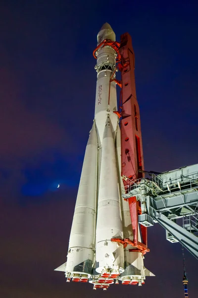 Moscow Russia January 2022 Soviet Space Launch Vehicle Vostock Vdnkh — Stock Photo, Image