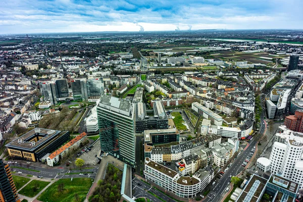 Widok Lotu Ptaka Miasta Düsseldorf Nadrenii Północnej Westfalii Niemczech — Zdjęcie stockowe