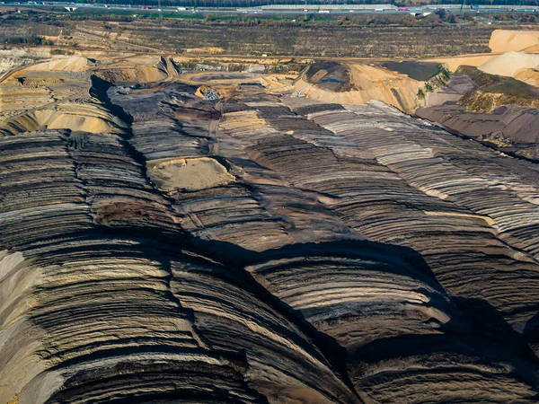 Equipamento Mineração Uma Mina Céu Aberto Carvão Marrom Perto Garzweiler — Fotografia de Stock